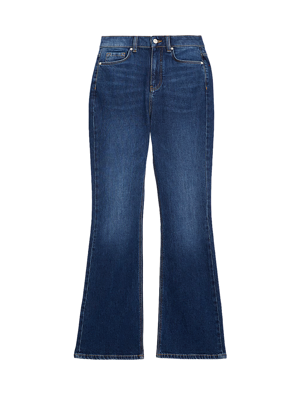 Cotton Rich High Waisted Flared Jeans