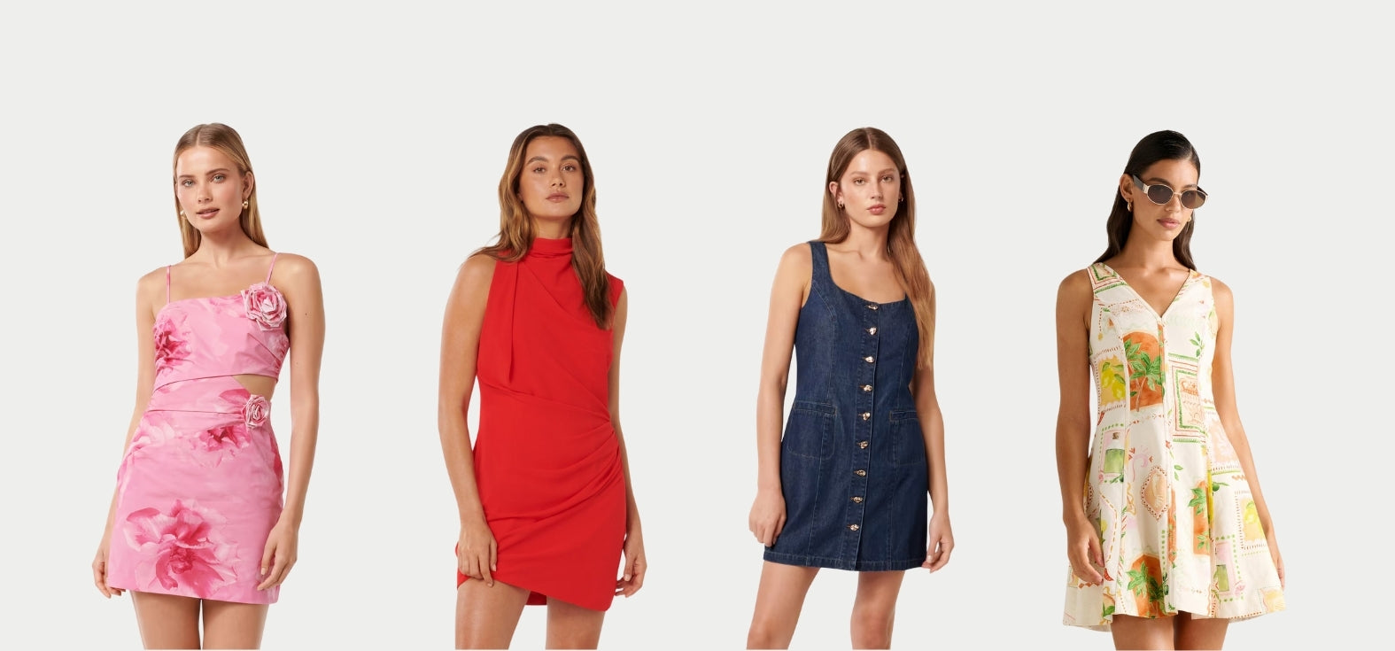 Stylish Women’s Dress Combo – Pack of 4 Trendy Western Mini Dresses